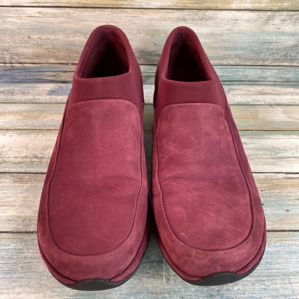 Rockport Ankle Boot Bootie Womens 6M Burgundy Nubuck Leather Slip On Lightweight - Picture 3 of 12